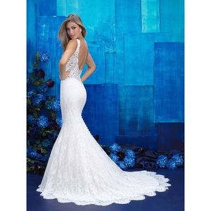 NEW Allure Bridals Mermaid Wedding Dress Ivory Style 9412